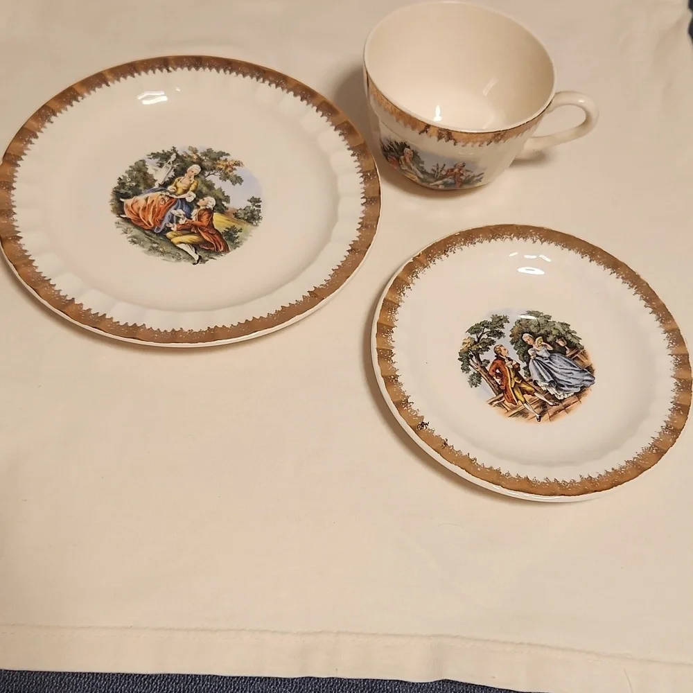 Vintage Cronin Trio Teacup, Saucer & Desert Plate